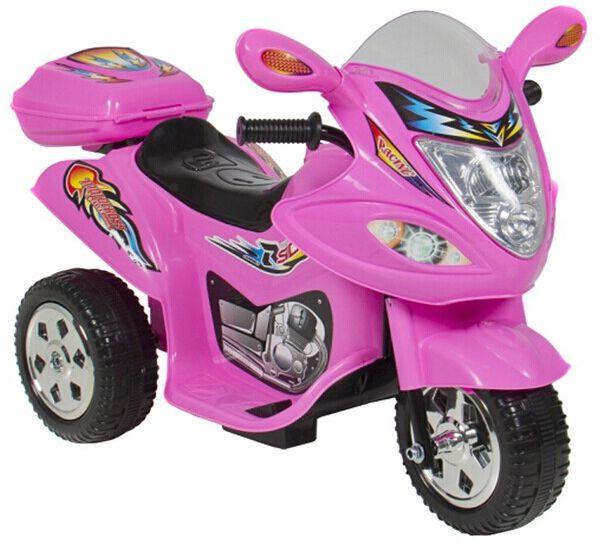 Chrome Wheels Ride On Motorcycle, Pink [ RE-088 P]
