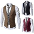 V Neck Buttoned Detail Waistcoat Brown
