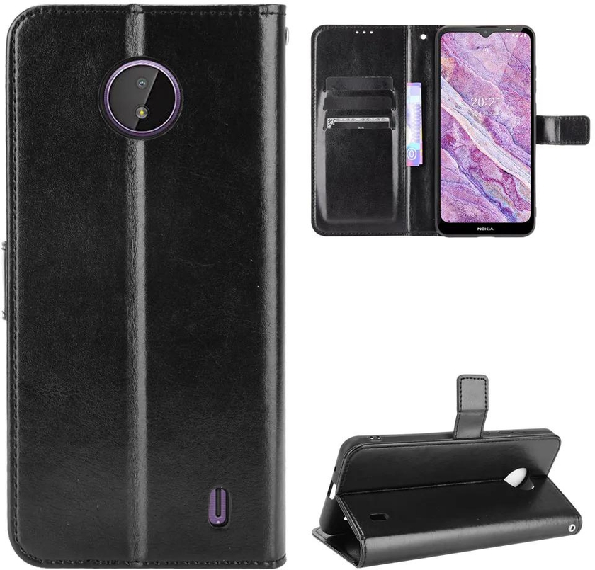 Wallet Leather Phone Case for Nokia C10 Nokia C20 Shockproof Durable Retro Flip Cover