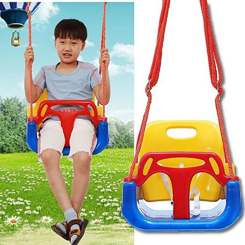 3 in1 Infant to Toddler Swing Set Secure Detachable Outdoor Play Patio Garden 
