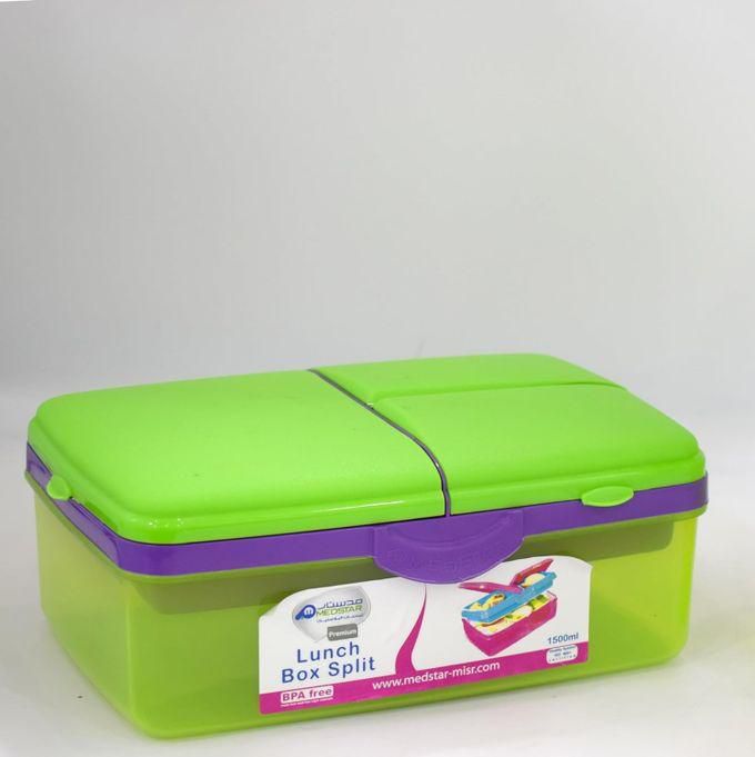 Lunch Box Split 1500ml Transparent Green Medstar FFSOGT04775