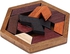 Vakind Creative Children Wooden Hexagonal Puzzle Assembled Tangram Educational Toy (Brown)
