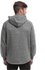 BELLFIELD MAIN Grey Cotton High Neck Hoodie & Sweatshirt For Men