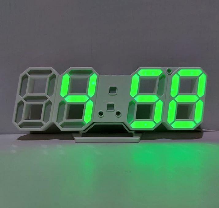 ساعة حائط رقمية ثلاثية الابعاد بمصابيح ليد، للاستخدام كمنبه وضوء ليلي للمنزل في غرفة المعيشة والمكتب - 2725202896715