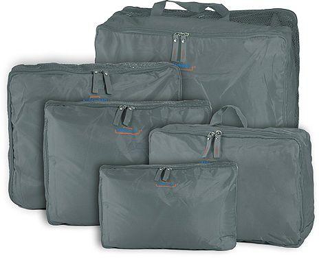 5-piece Travel Bag Organizer Set - Grey