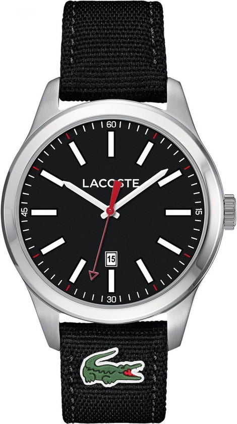 Lacoste Auckland For Men Black Dial Leather Band Watch - 2010778