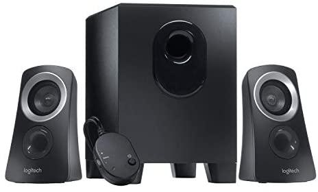 Logitech Z313 2.1 Multimedia Speaker System With Subwoofer, 50 Watts Peak Power, Strong Bass, 3.5Mm Audio Inputs, Control Pod, Pc/Ps4/Xbox/Tv/Smartphone/Tablet/Music Player Black, 980-000447