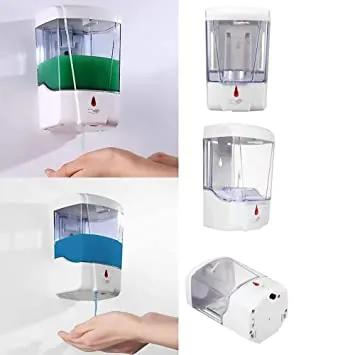 Wall Mounted Automatic Hand Sanitizer & Soap Dispenser 700ML.[Adjustable Soap Quantity]1mL pumps out each time, if you need more please stay your hands and wait another 2 seconds l