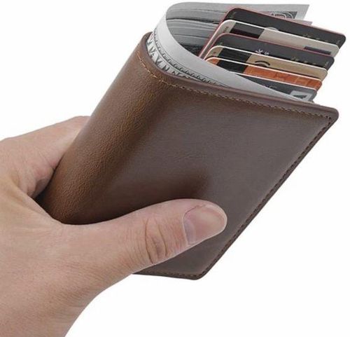 Generic Men's Luxury Wallet Card Holder & Money Wallet Real Leather For Men - Coffee