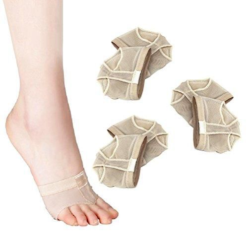 SUPVOX 3 Pairs Dance Foot Thong, 1Pair Professional Paws Pads Ballet Belly Dance Foot Thong Toe Undies for Girls Women - Size M