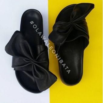 Viva eigenaar barrière O.O Ladies Black Bowtie Slippers price from market-jumia in Nigeria -  Yaoota!