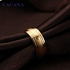 Women Ring of Stainless Steel Braided lines slanting gold-plated 18 carat (size 11) NO.R52