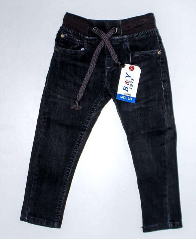 Boy's Denim Jeans Pants-Black