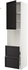 METOD / MAXIMERA خزانة عالية للفرن+باب/2أدراج - أبيض/Lerhyttan صباغ أسود ‎60x60x240 سم‏