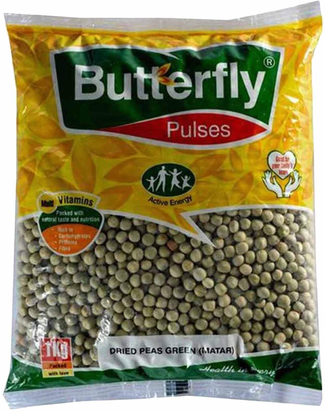Butterfly Pulses Dried Green Peas 1Kg