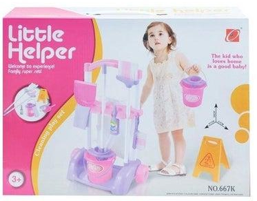 Little Helper Toy For Girls With Some Cleaning Tools Trolly Cleaning Toy
