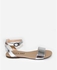 Tata Tio Flat Sandals - Silver