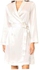 Short Satin Robe,white