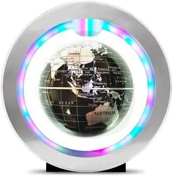 O shape Magnetic levitation globe 4 inches led Illuminate rotation Suspension Earth Crafts