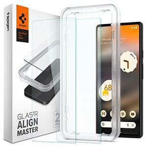 سبيجين Glastr Align Master مصمم لهاتف جوجل بيكسل 6a 5g واقي شاشة من الزجاج المقوى الفاخر - [مناسب للحافظة - عبوتان]