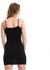 Mesery Bretelle Short Dress Cotton Thin Strap - Black