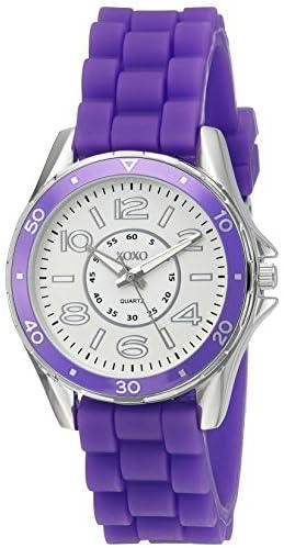 Accutime Xoxo Women's Quartz Purple Casual Watch (Xo8084), Purple Band, Analog Display