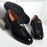 Depally Men BROGUE TIE HEEL Designers Shoe Black