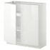 METOD Base cabinet with shelves/2 doors, white/Ringhult white, 80x37 cm - IKEA