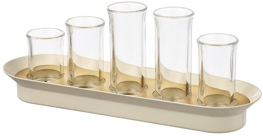 VATTENKRASSE Propagation set - clear glass ivory/gold-colour