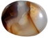 حجر عقيق يماني مصور بصورة طبيعية بيضاوي الشكل بوزن 10.95 قيراط