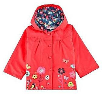 Sunweb Spring Autumn Children Hoodies Girls Flowers Jacket Kids Clothes Baby Outerwear Clothing Girl Rain Coat Red