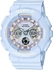 G Shock Couple Casio Baby-G BA-130WP-2A Analog Digital Watch (Blue Icy Pastel)