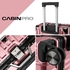 Cabinpro Lightweight Aluminum Frame Fashion Luggage Trolley Polycarbonate Hard Case Medium Checked Luggage with 4 Quite 360&deg; Double Wheels CP001 Rose Gold