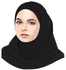 مجموعة مكونة من 2 حجاب سوري قطن قطعتين -أسود وأبيض