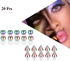 20 Pcs Fake Nose Lip Eyebrow Non-Piercing Body Jewelry Stainless Steel 3/4/5mm Ball/Spike Kit Sticker