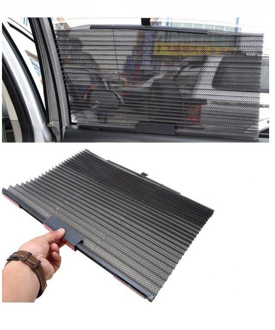Generic Auto Folding Sun Shade For Side Window - Grey - 2 Pcs