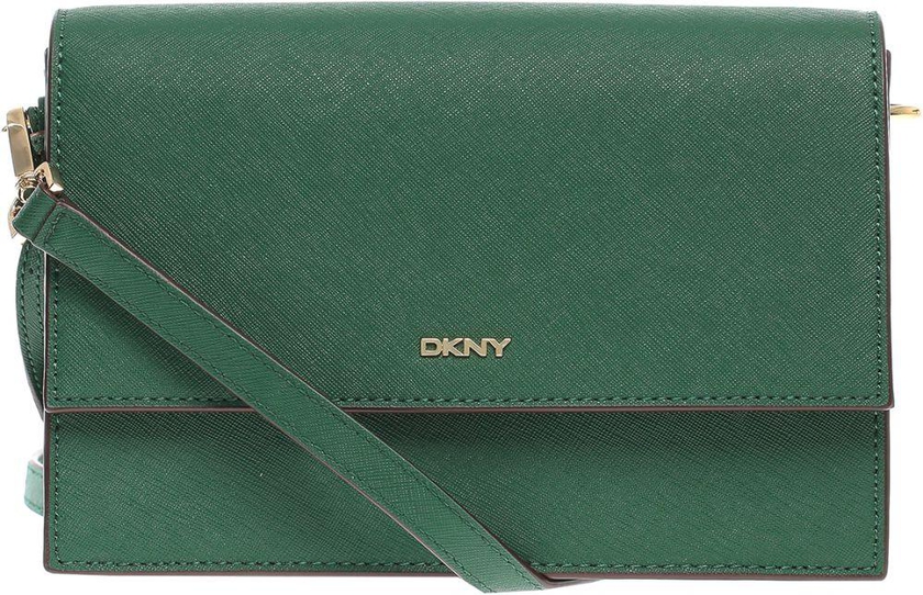 DKNY R2617205-305 Park Flap Crossbody Bag for Women - Leather, Dark Green
