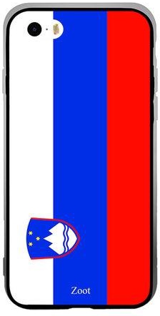 غطاء حماية واقي لهاتف أبل آيفون 5S نمط علم سلوفينيا