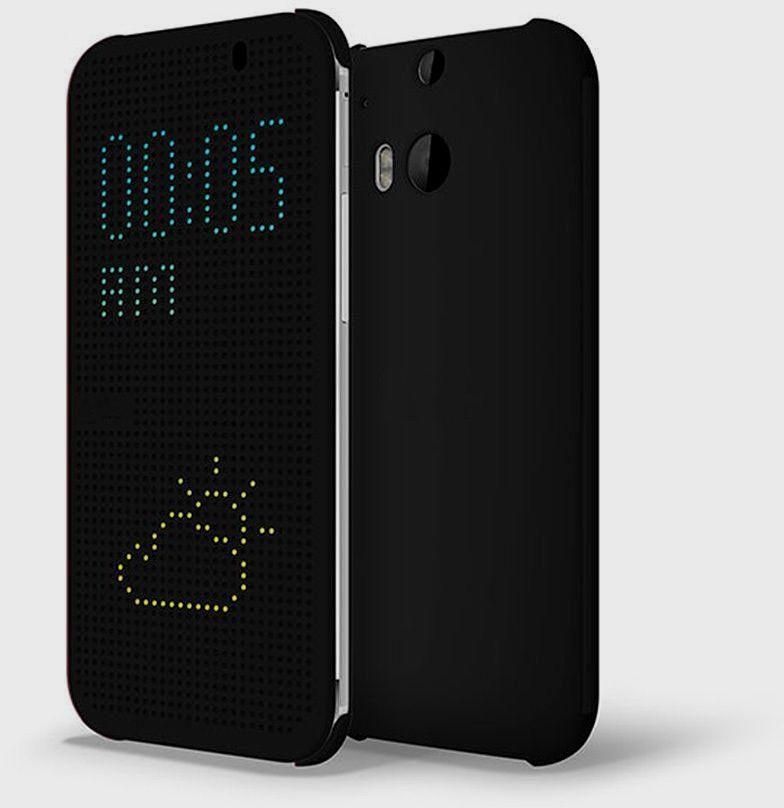 Dot View Black Cover Case for HTC One M8