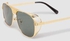 Women's Sunglass With Durable Frame Lens Color Green Frame Color Gold