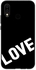غطاء حماية لهاتف هواوي نوفا 3E/ P20 لايت عليه عبارة "Love" باللون الأسود