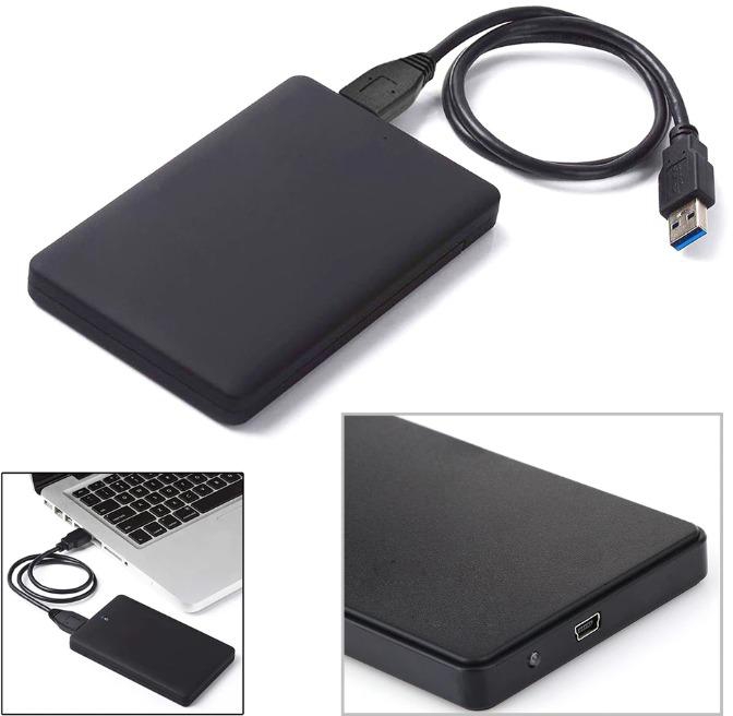 2.5" HDD Case SATA to USB 2.0 Adapter External Hard Drive Enclosure Hard Disk HD Box SSD Case HDD Enclosure Support 2TB