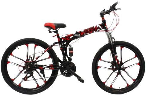Land Rover M Best Carbon Steel Foldable Sports Bike, Black & Red, 26inch