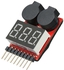 1-8S LED Lipo Battery Voltage Tester Low Voltage Buzzer Alarm 2 in 1 Tester Checker