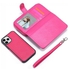 Wallet Flip Case Cover For iPhone 12 Pro/12 Hot Pink