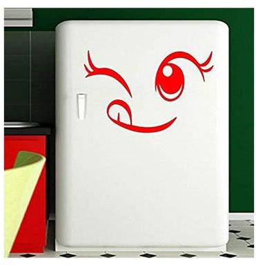 Fridge Decoration Sticker High Quality Water Resistant Material Red 25x40cm