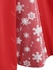 Christmas Snowflake Mesh Panel Lace Up Plus Size Dress - L