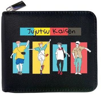 Jujutsu Kaisen Wallet Coin Zipper Purse Money Bag With Coin Pocket BiFold Cartoon Anime Student Purse for Teenagers
