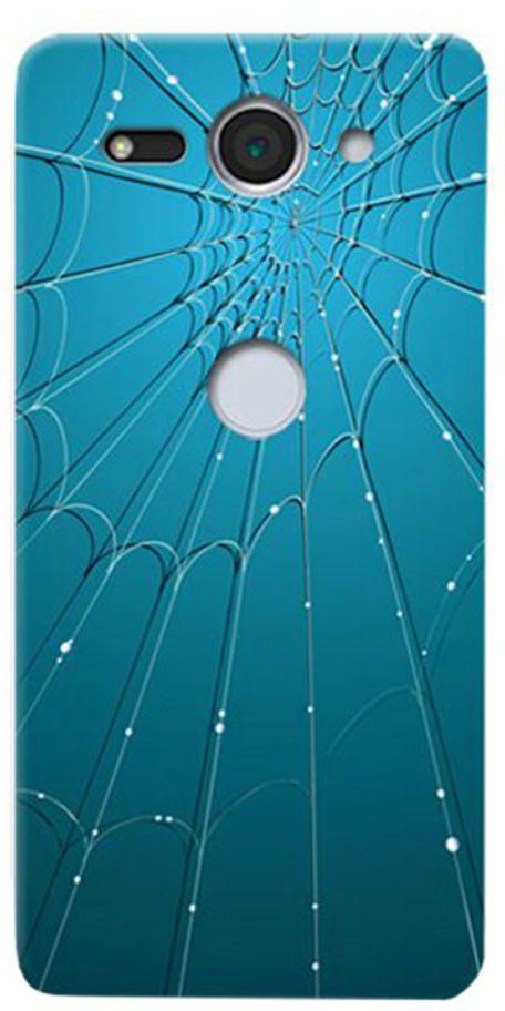 Thermoplastic Polyurethane Spider Web Pattern Case Cover For Sony Xperia XZ2 Compact Blue