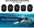 150 mAh Bluetooth Waterproof Smart Watch With Heart Rate Monitor For Samsung Galaxy S Light Luxury Black/Grey